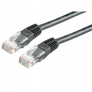 Kabel krosowy UTP, kat. 6 (klasa E), czarny, 1 m