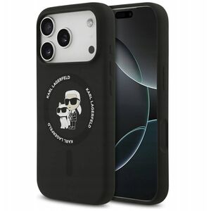 Etui Karl Lagerfeld Silicone              Karl&Choupette Ring MagSafe do iPhone 17 Pro Max czarny