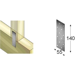 PLATE PERFORATED 2X55X140
