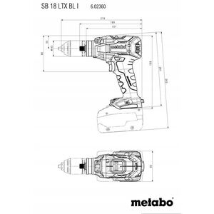 METABO.UD.SB 18 LTX BL AND CARCASS SCREWDRIVER