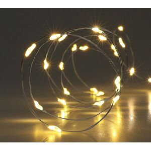 Lampki druciki na baterie girlanda 40 led ciepły biały