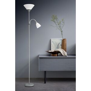 Φωτιστικό δαπέδου G.LUX ALTA SILVER, 1 x E27 + 1 x E14, γκρι, 178 εκ.