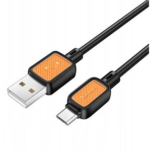 Kabel USB A do Micro USB Hoco 2,4A 1 m X108 czarny