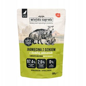 Karma mokra dla psa Jagnięcina z dzikiem (dorosły) 500g