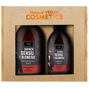 Laq Zapach Seksu i Biznesu Czarny Mat Zestaw żel pod prysznic 500ml + oczyszczający szampon 300ml