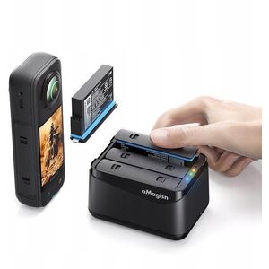 Ładowarka Usb Na 3x Akumulator Bateria Do Insta360 X5 / Insta 360 X 5 / Amagisn / Tbd06060566 / Pf12