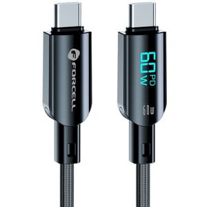Kabel USB C do USB C Forcell F-Energy QC4.0 PD 3A 60W Digital 1,2 m C274 czarny
