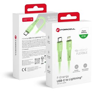 Kabel USB C do Lightning Forcell F-Energy PD 3A 27W Silicone 1 m C346 zielony