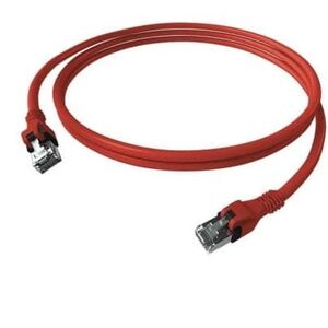 EasyLan DualBoot® PushPull Patch Cable Cat.6A (Class EA), S/FTP, RJ45 / RJ45, czerwony, 1,5 m
