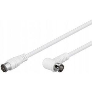 Kabel przyłączeniowy SAT kątowy, szybkozłączka F, podwójne ekranowanie 7,5m