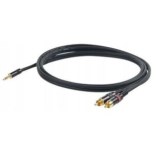 PROEL 3.5mm stereo male - 2 x RCA male, 5m, black