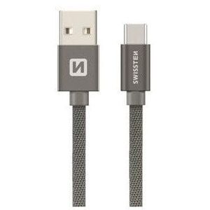Swissten Textile Universal Quick Charge 3.1 USB-C Data and Charging Cable 20 cm