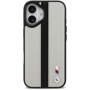 Case BMW M Perforated Stripe Logo MagSafe for iPhone 17 gray