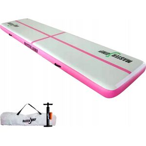 Master AirTrack Dmuchana Mata Gimnastyczna MASTER 400 x 100 x 20 cm Grey-Pink