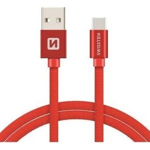Καλώδιο USB Swissten Universalus καλώδιο Swissten Textile USB-C 3.1, 2.0 m, κόκκινο χρώμα