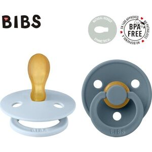 BIBS COLOUR SYMMETRICAL 2-PACK BABY BLUE & PETROL M Smoczek Symetryczny kauczuk Hevea