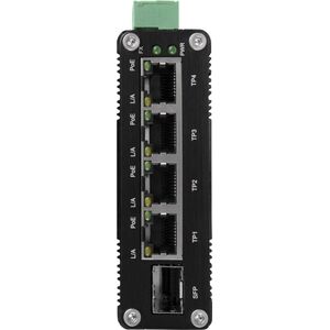 4 portowy przemysłowy switch PoE na szynę DIN BCS-ISP04G01G