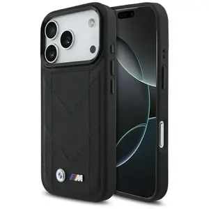 Etui BMW M Quilted Logo MagSafe do iPhone 17 Pro czarny