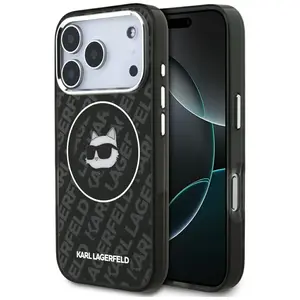 Etui Karl Lagerfeld IML Choupette Head Logo MagSafe do iPhone 17 Pro czarny