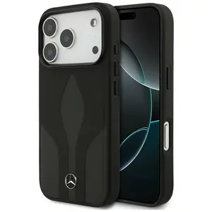 Etui Mercedes Leather The Move MagSafe do iPhone 17 Pro czarny