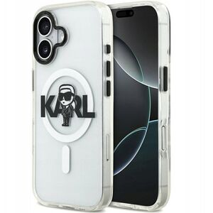Etui Karl Lagerfeld IML Karl Sketch Logo MagSafe do iPhone 17 - przezroczyste
