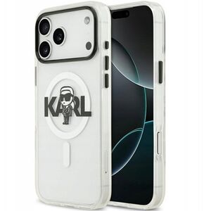 Etui Karl Lagerfeld IML Karl Sketch Logo MagSafe do iPhone 17 Pro Max - przezroczyste