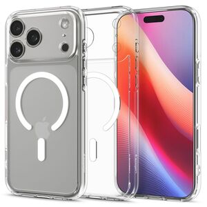 Etui Spigen Ultra Hybrid MagSafe na iPhone 17 Pro - przezroczysto-białe