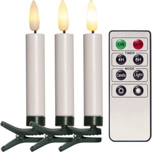 Star Trading Flamme johdoton kuusenkynttilasarja, 10 kpl