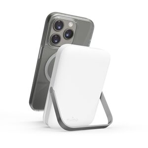 PURO Stand Power Mag, 5000 mAh, Lithium Polymer (LiPo), Wireless charging, 5 V, Silver, White