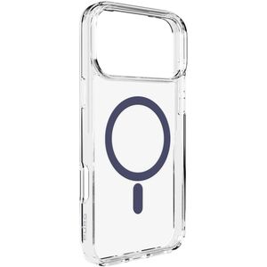 Etui Puro Lite Mag TPU+PC kompatybilne z MagSafe na iPhone 17 Pro - przezroczyste z niebieskim pierścieniem