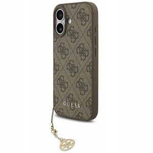 Etui Guess 4G Charms Collection MagSafe do iPhone 17 brązowy
