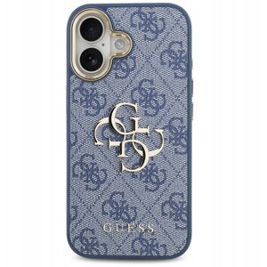 Etui Guess 4G Big 4G Classic Logo do iPhone 17 niebieski złoty