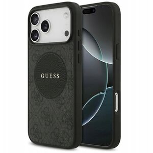 Etui Guess 4G Circle Classic Logo MagSafe do iPhone 17 Pro Max czarny