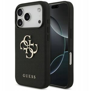 Etui Guess Grained Big 4G & Classic Logo do iPhone 17 Pro czarny