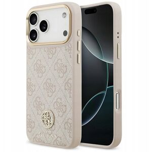 Etui Guess 4G Strass Logo MagSafe do iPhone 17 Pro Max różowy