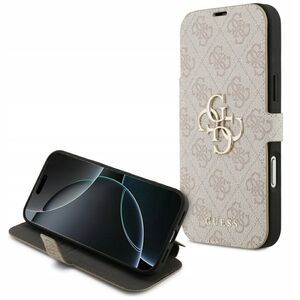 Etui Guess Book 4G Metal Logo do iPhone 17 Pro Max różowy