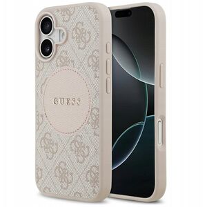 Etui Guess 4G Circle Classic Logo MagSafe do iPhone 17 różowy