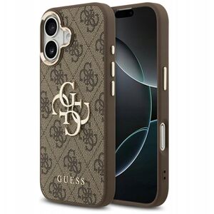Etui Guess 4G Big 4G Classic Logo do iPhone 17 brązowy złoty