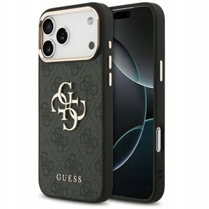 Etui Guess 4G Big 4G Classic Logo do iPhone 17 Pro Max czarny złoty