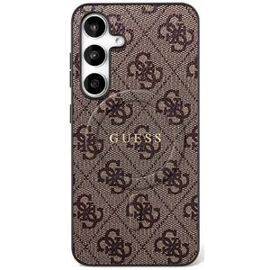 Etui Guess 4G Ring Classic Logo MagSafe do Samsung Galaxy S25 FE brązowy