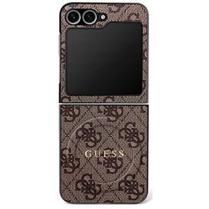 Etui Guess 4G Classic MagSafe do Samsung Galaxy Z Flip7 brązowy