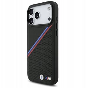 Etui BMW M Tricolor Metal Logo MagSafe do iPhone 17 Pro Max czarny