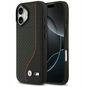 Etui BMW M Carbon Line & Logo MagSafe do iPhone 17 czerwony