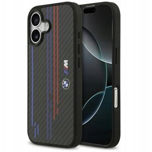 Etui BMW M Kevlar Lines & Logo MagSafe do iPhone 17 czarny