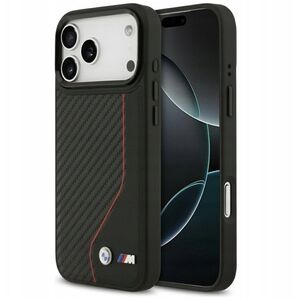 Etui BMW M Carbon Line & Logo MagSafe do iPhone 17 Pro Max czerwony