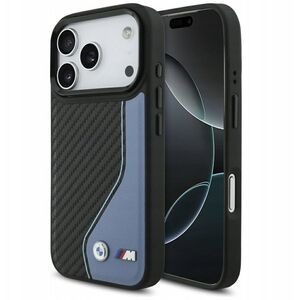 Etui BMW M Carbon Logo MagSafe do iPhone 17 Pro niebieski