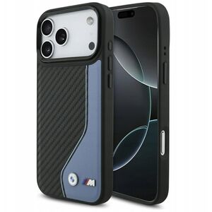 Etui BMW M Carbon Logo MagSafe do iPhone 17 Pro Max niebieski