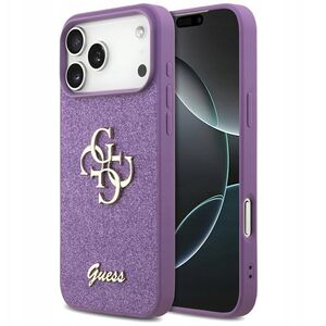 Etui Guess Fixed Glitter Big 4G do iPhone 17 Pro Max liliowy