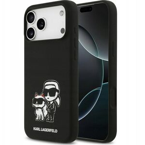 KARL LAGERFELD futerał do IPHONE 17 Pro Max kompatybilny z MagSafe KLHMP17XSKCGRGOK (Silicone W/ K&C Sketch & Logo) czarny
