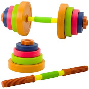 Sztanga Dla Dzieci Pianka Antypoślizgowa 8 Talerzy Plastikowa Kolorowa LEAN Toys